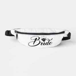 Riñoneras Brien Black Text en White Fanny Pack