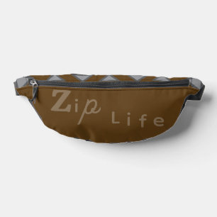 Riñoneras Brown Elegant Zip Life Cut Sew Fanny Pack