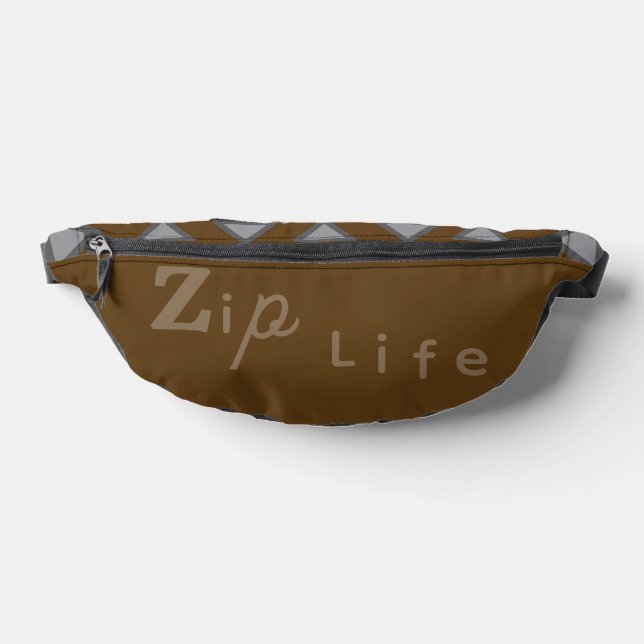 Riñoneras Brown Elegant Zip Life Cut Sew Fanny Pack (Distribución)