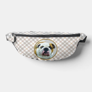 Riñoneras Bulldog Pintura de arte de perro Mascota inglés ro