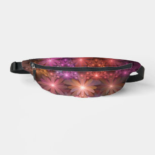 Riñoneras Cama De Flores Colorido Brillante Arte Fractal Abs