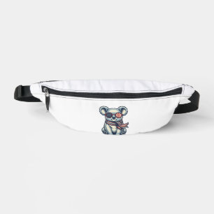 Riñoneras Camiseta de diseño de grabado vintage de koala pat