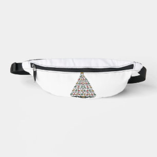 Riñoneras Camiseta de grabado vintage de árbol de Navidad de