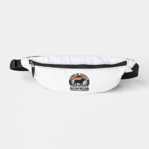 Riñoneras Camiseta de inglés Bulldog Vintage Sunset Amante d
