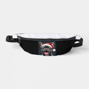 Riñoneras Camiseta de manga larga de Navidad de Bulldog Fran