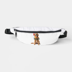 Riñoneras Camiseta de perro de Navidad, Papá Noel Retriever 