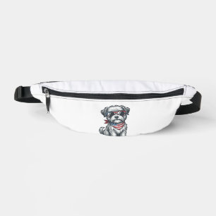 Riñoneras Camiseta sin mangas con grabado vintage de perro s