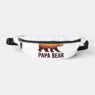 Riñoneras Camiseta vintage de bosque de silueta de oso Papa
