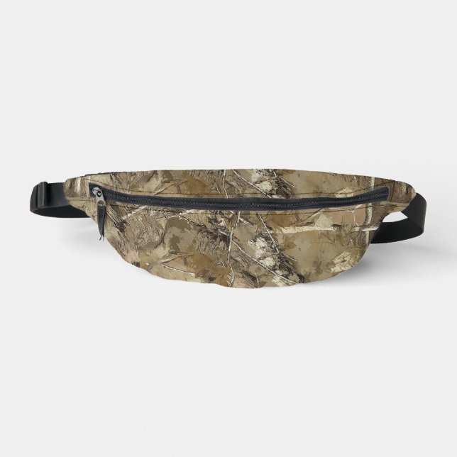Riñoneras Camo de bosque con patrón de hojas secas (Anverso)
