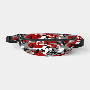 Riñoneras Camuflaje rojo y gris, ejército