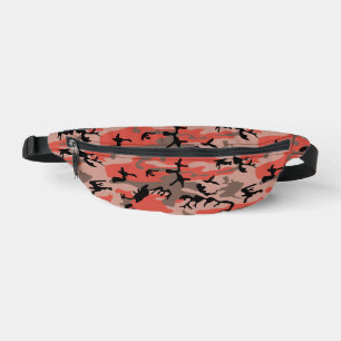 Riñoneras Camuflaje Rojo y Marrón, Militar, Ejército