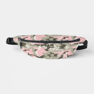 Riñoneras Camuflaje rosa y verde, militar, militar