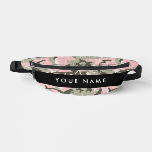 Riñoneras Camuflaje rosa y verde Tu nombre Personaliza
