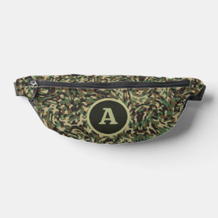 Riñoneras Camuflaje Verde Personalizado de Moda Letra