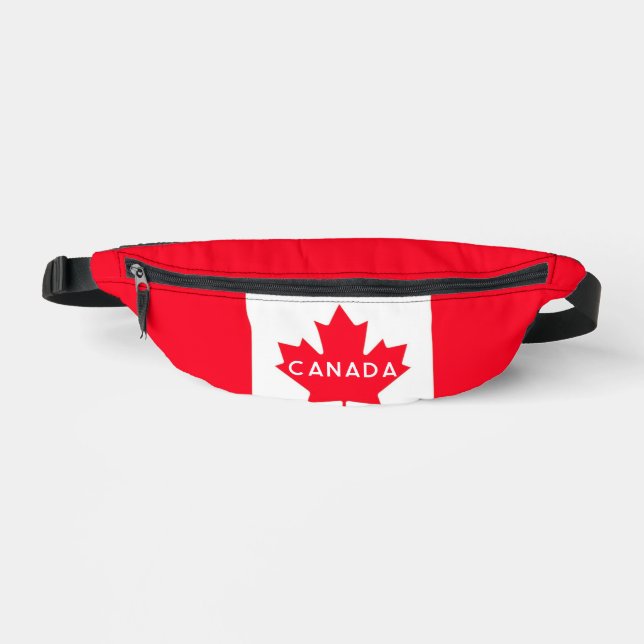 Riñoneras CANADA. Bandera canadiense. Patriótico. Fanny Pack (Anverso)