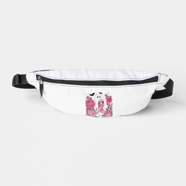Riñoneras Cáncer de Mama Halloween Fantasma Boho (Anverso)