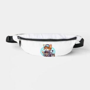 Riñoneras CAT CUTE en motocicleta con camiseta clásica (6)