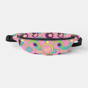 Riñoneras Círculos rosados funky