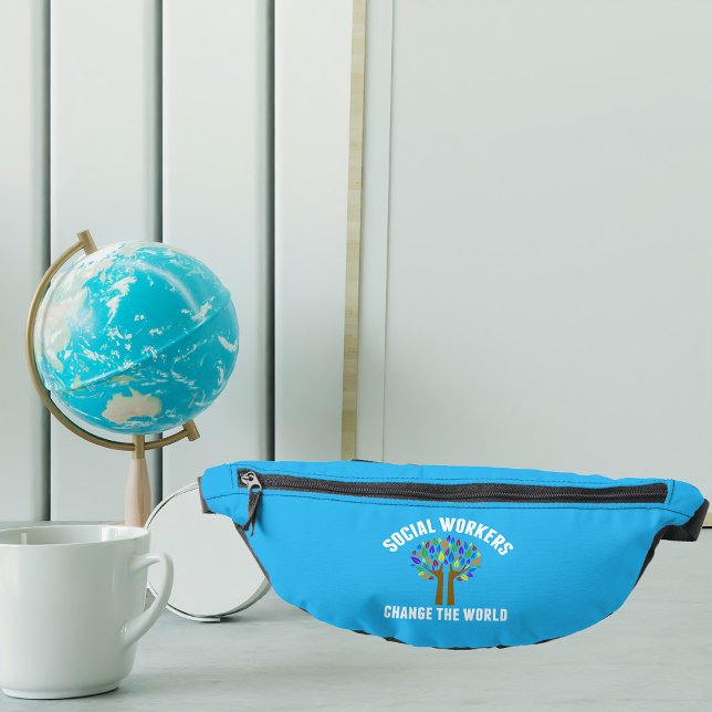 Riñoneras Cita Inspiradora del trabajo social reducido (Subido por el creador)