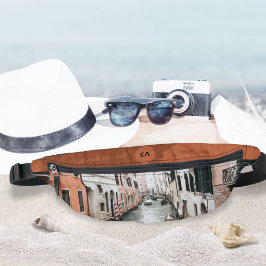 Riñoneras Citas de viaje monograma tu orina de foto boho