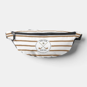 Riñoneras Club de Golf Personalizado Golfer Brown Striping