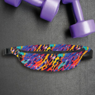 Riñoneras Colorido animal salvaje rosa Imprimir arcoiris pin