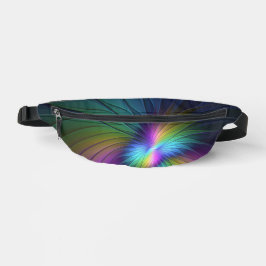 Riñoneras Colorido Con Azul Moderno Resumen Arte Fractal