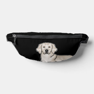 Riñoneras Crema inglesa Golden Retriever Dog Head Black