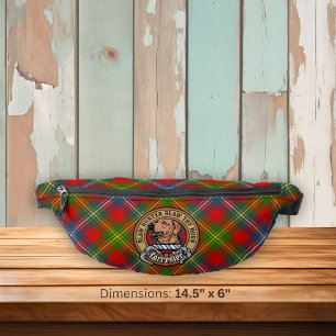 Riñoneras Crest de Clan Forrester sobre tartán