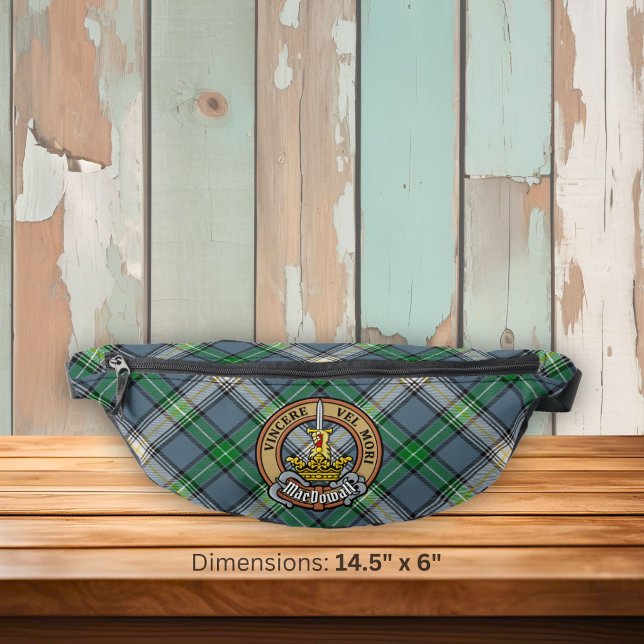 Riñoneras Crest de Clan MacDowall sobre Tartán (Subido por el creador)
