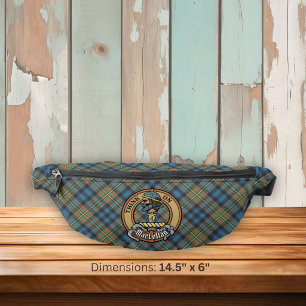 Riñoneras Crest de Clan MacLellan sobre antiguo tartán