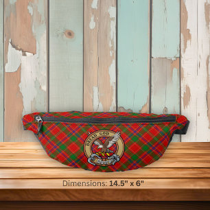 Riñoneras Crest de Clan Munro sobre Tartán
