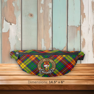 Riñoneras Crest del Clan Buchanan sobre tartán