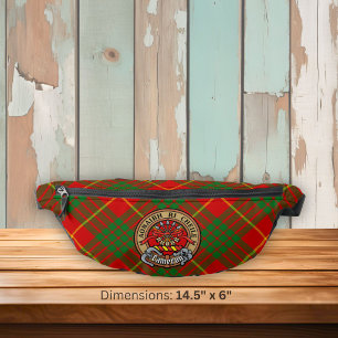 Riñoneras Crest del Clan Cameron sobre tartán