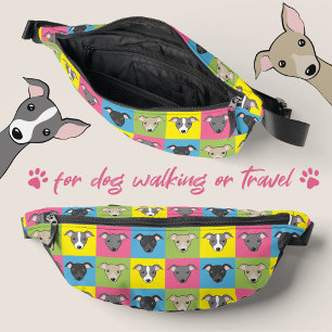 Riñoneras Cuidados Greyhounds Personalizado Patrón de arte p