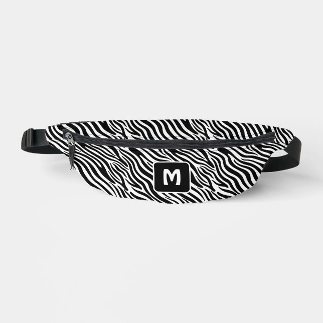 Riñoneras Custom Monogram Zebra Pattern (Anverso)