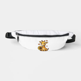 Riñoneras Cute Baby Giraffe Sunflower Vintage Engraving Tee_