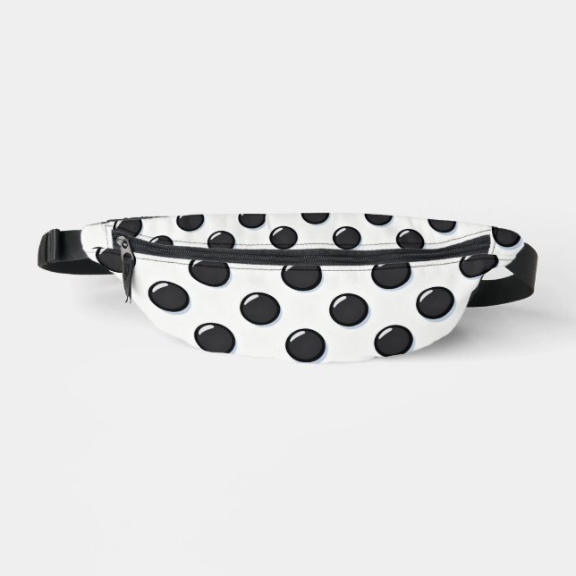 Riñoneras Cute Big Black Polka Dots Fanny Pack (Anverso)
