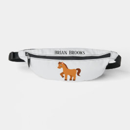 Riñoneras Cute caballo pequeño nombre personalizado