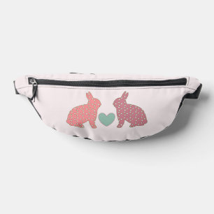Riñoneras Cute Polka Dot Bunnies Pink