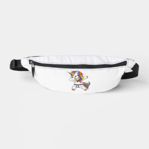 Riñoneras Dabbing Unicorn Karate Taekwondo Niñas Artes Marci