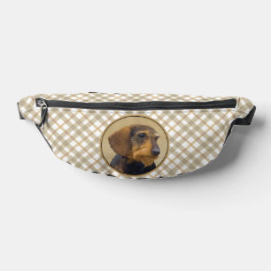 Riñoneras Dachshund Painting Wire cabello negro y Tan Dog Ar