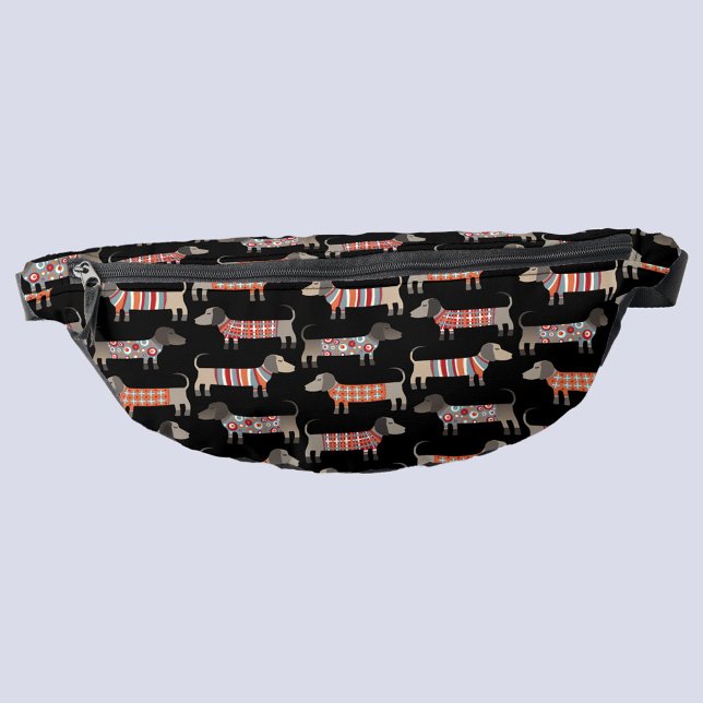 Riñoneras Dachshund Wiener Sausage Dog (Dachshund Wiener Sausage Dog fun pattern fanny pack)