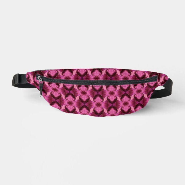 Riñoneras Damasco de corazón rosado (Anverso)