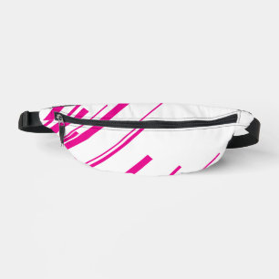 Riñoneras Diagonales en magenta y blanco