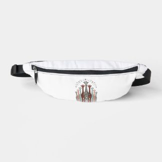 Riñoneras Diseño de camiseta de safari de manada de jirafas 