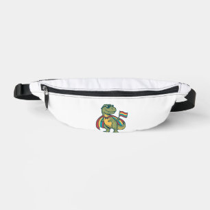 Riñoneras Diseño de camiseta vectorial de dinosaurio orgullo