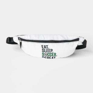 Riñoneras Diseño de camiseta vintage Eat Sleep Soccer Repeat