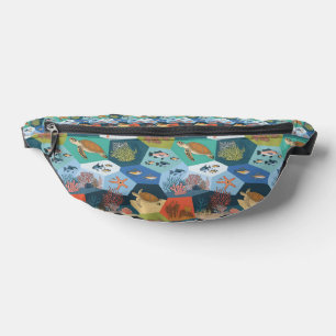 Riñoneras Diseño de conjunto de criaturas submarinas
