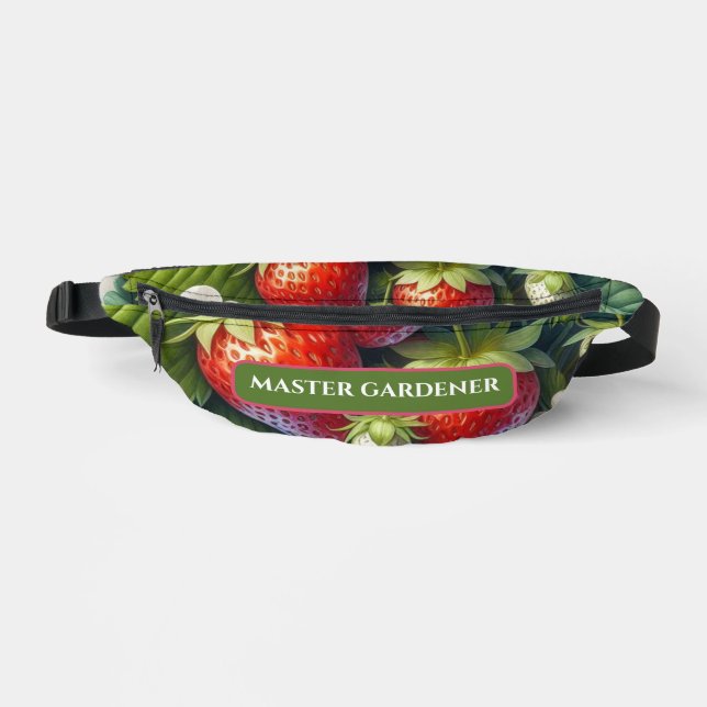 Riñoneras Diseño de jardinero maestro de fresa  (Anverso)